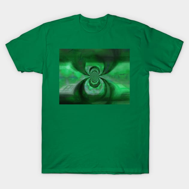 Green Copper Vortex T-Shirt by jojobob